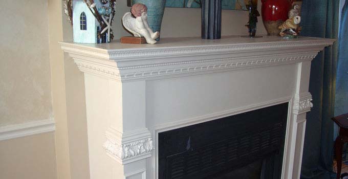 Kelley Carpentry can customize a wooden fireplace