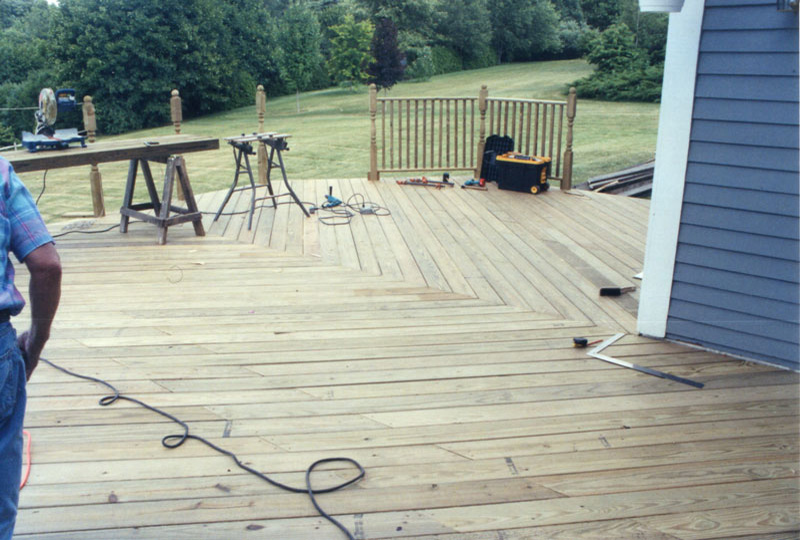 A wooden deck extends your indoors into your garden.