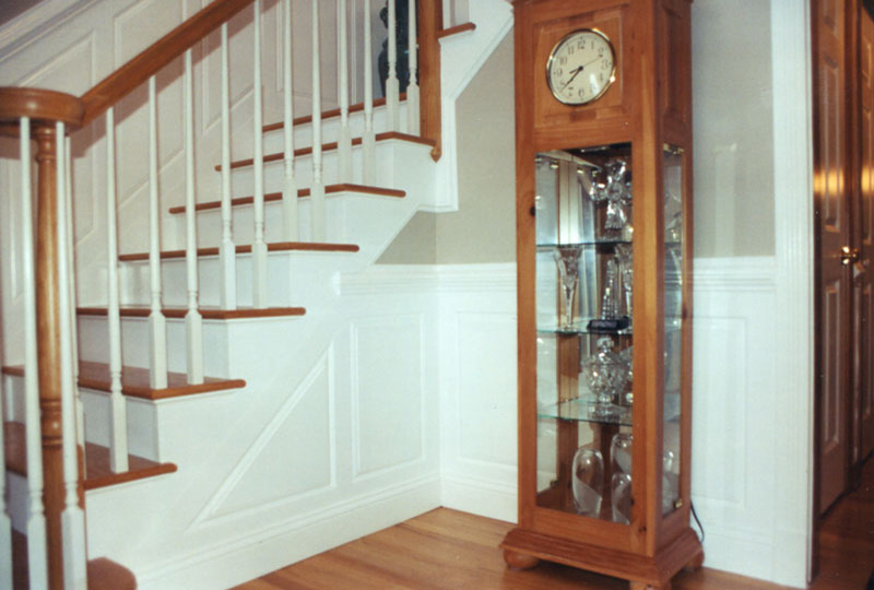 The addition of wainscot and contrasting paint vastly improves the look.